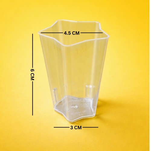 PLASTIC JELLY CUP  STAR SHAPE