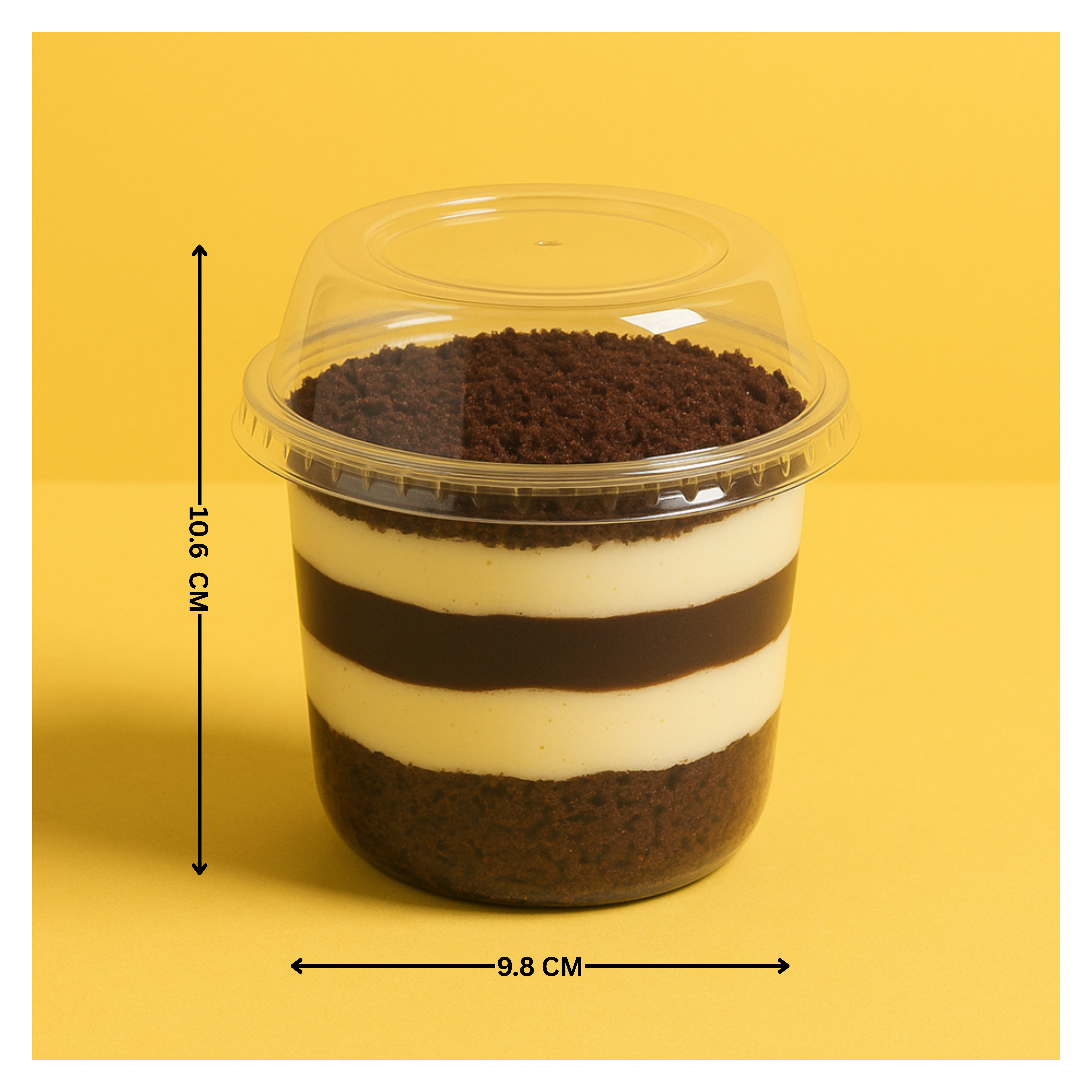 ACRYLIC STORAGE TUBE ROUND  SHAPE 9.8*10.6 CM (1 PC)