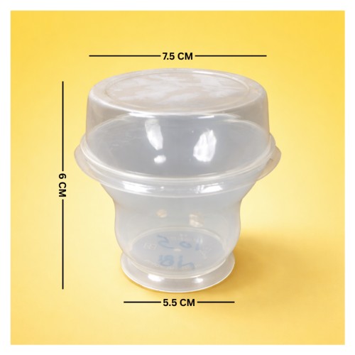 PLASTIC SUNDAE  CUP WITH DOME LID