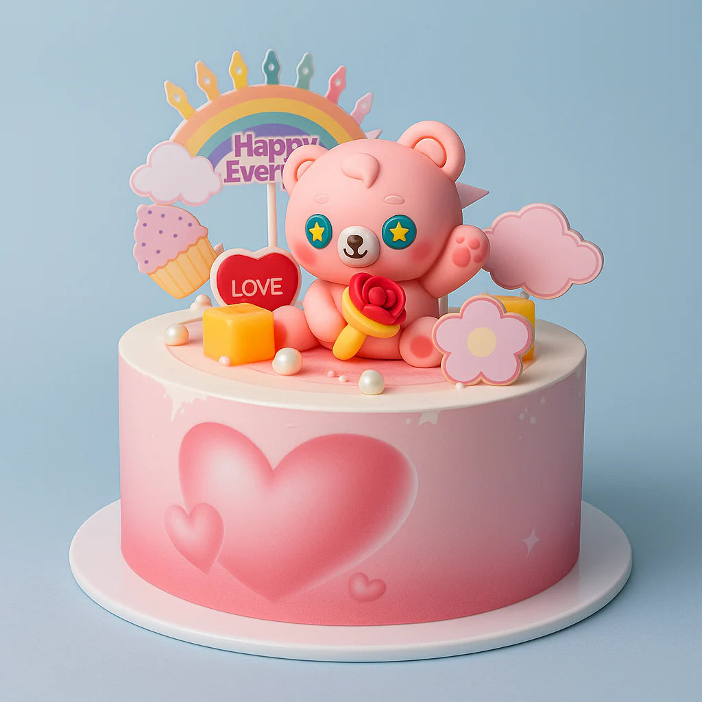 THE VALENTINE  BEAR CAKE