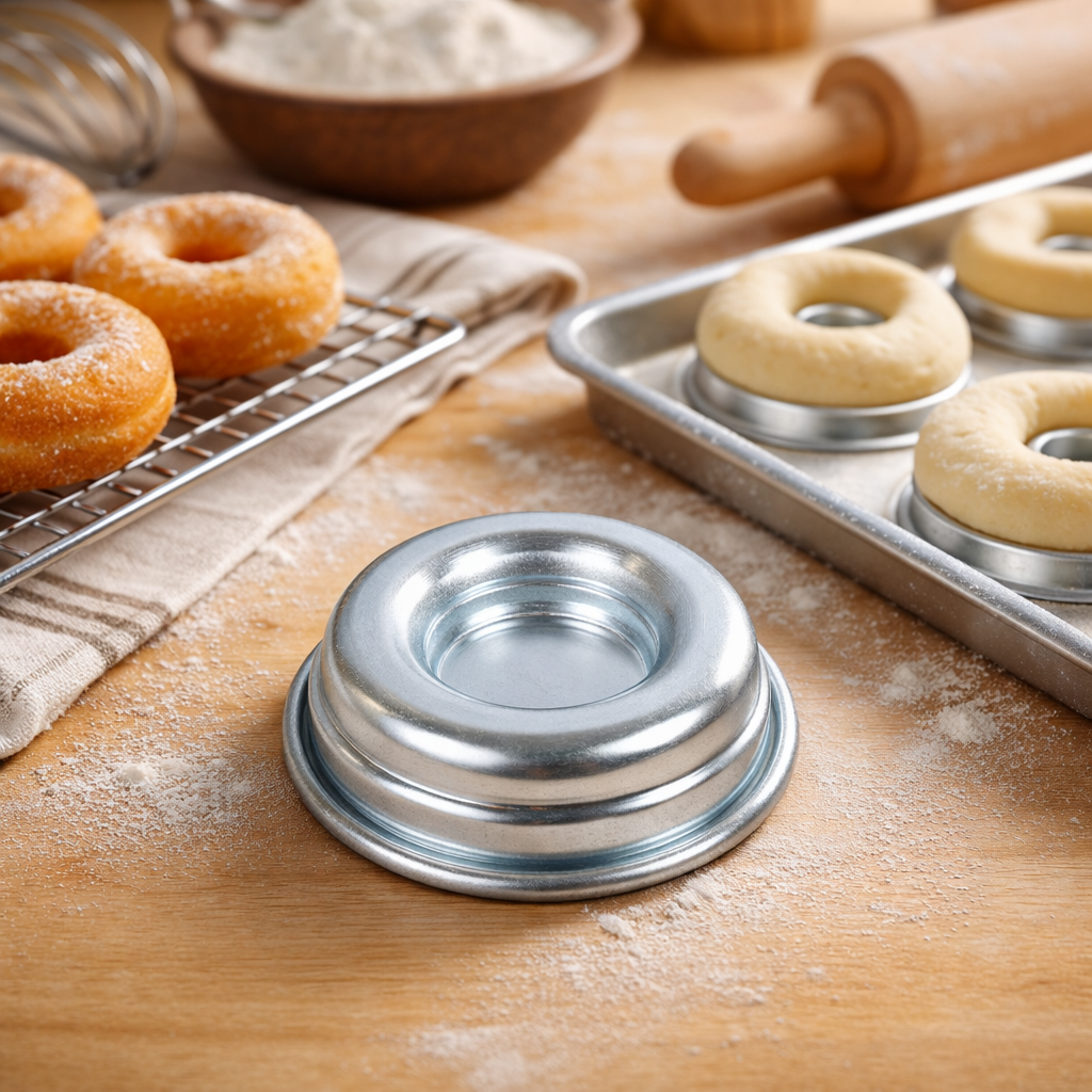 STAINLESS STEEL  RING DONUT  MOULD OUTER DIA  4 INCH INNER DIA 2  INCH (1 PC)