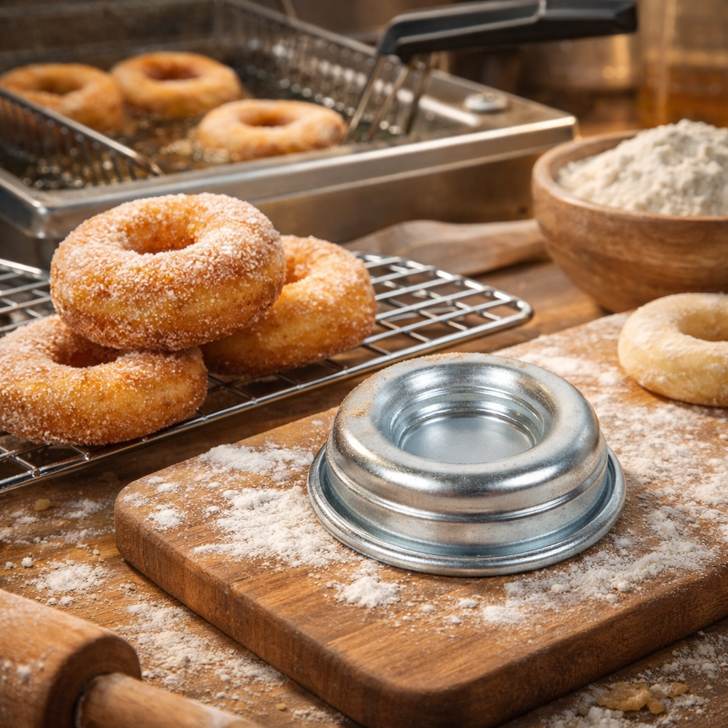 STAINLESS STEEL  RING DONUT  MOULD OUTER DIA  4 INCH INNER DIA 2  INCH (1 PC)