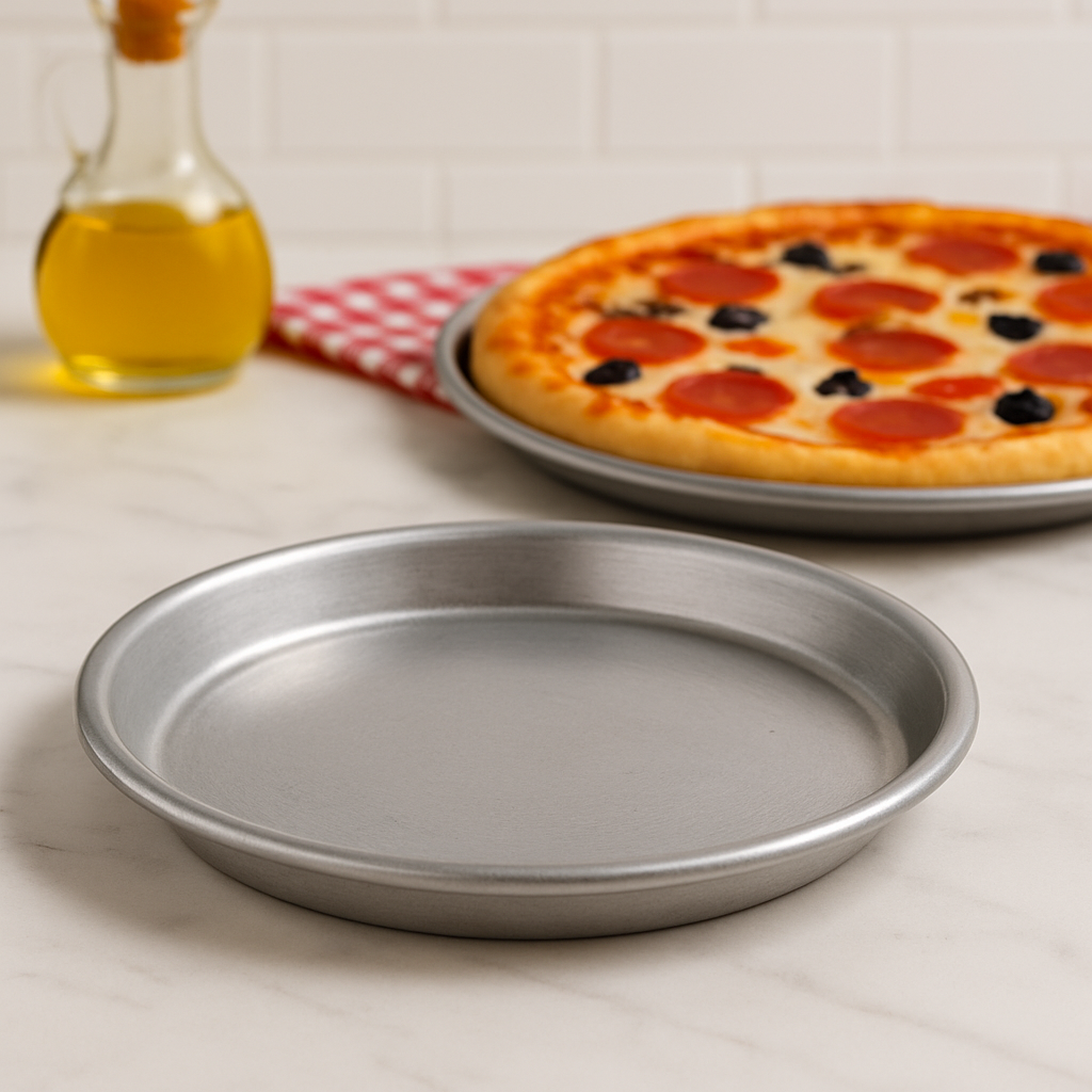 STAINLESS STEEL  PIZZA TRAY 9 INCH  (1 PC)
