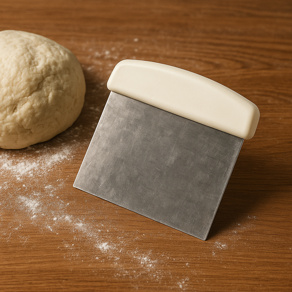 STAINLESS STEEL  CAKE DOUGH  SCRAPPER 5*3 INCH  (1 PC)