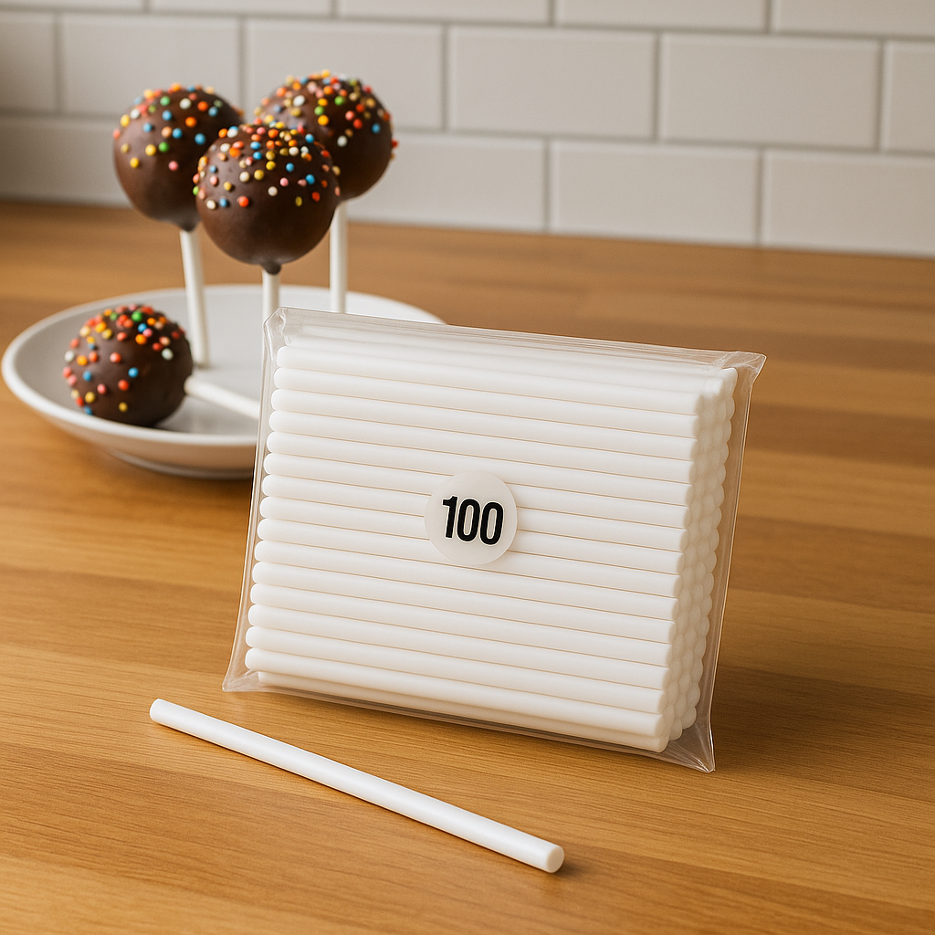 PLASTIC LOLLYPOP  STICK 4.5 INCH (100  PCS)