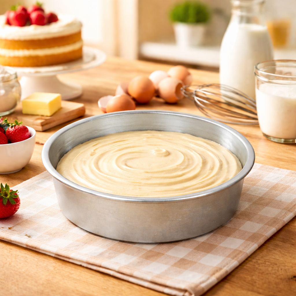 STAINLESS STEEL  ROUND SHAPE  CAKE MOULD 6*2  INCH (1 PC)