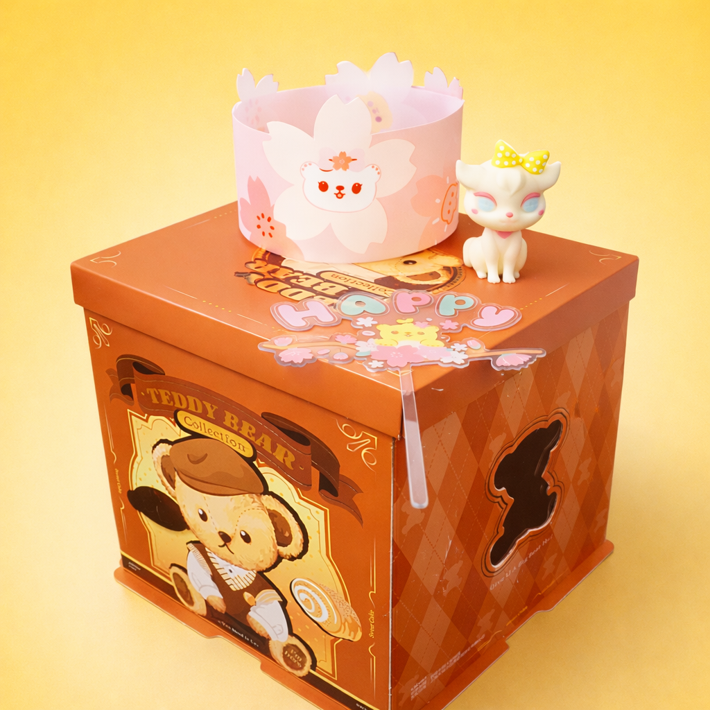 YELLOW BOW  KITTY HAPPY  CELEBRATION