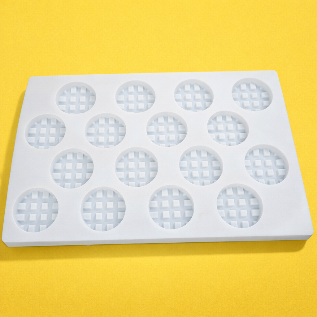 SILICONE MOULD  ROUND COOKIE  SHAPE 16 CAVITY (1  PC)