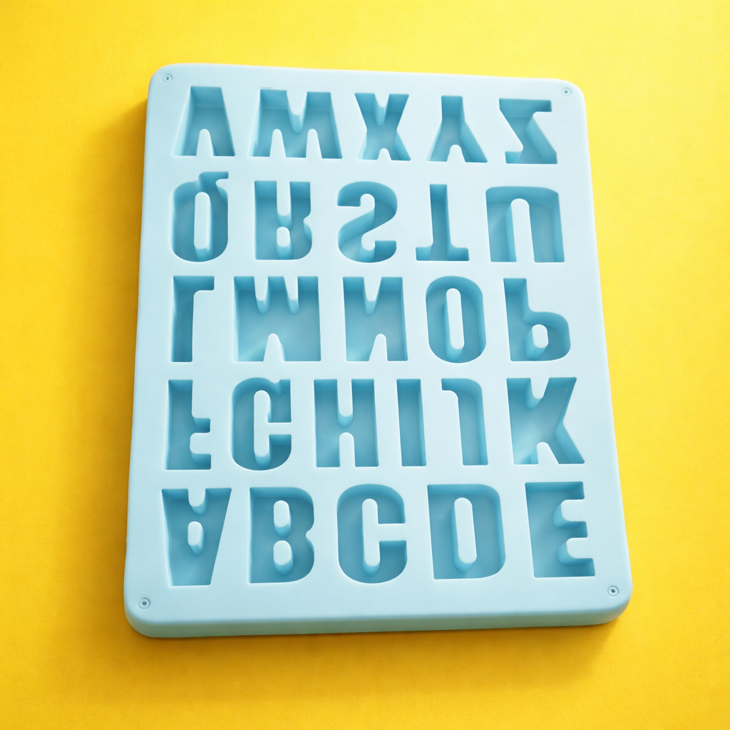 SILICONE  CHOCOLATE  MOULD ALPHABET  SHAPE 26 CAVITY (1  PC)