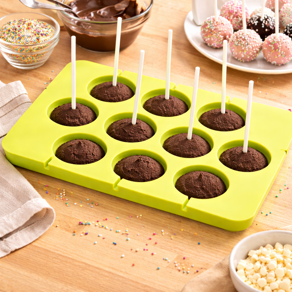 SILICONE MOULD  LOLLYPOP SHAPE 8  CAVITY (1 PC)