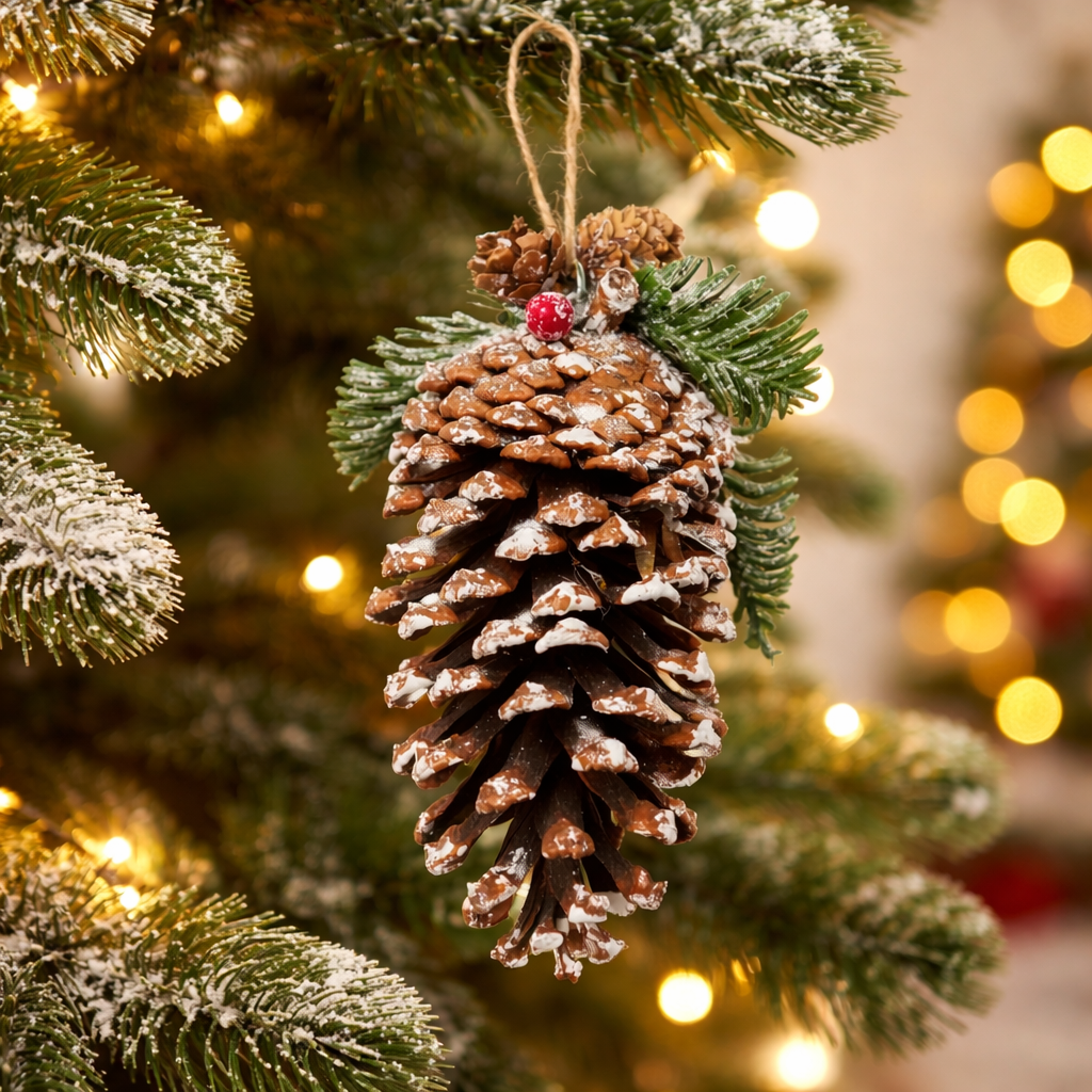 CHRISTMAS  HANGING PINE  CONE (1 PC)