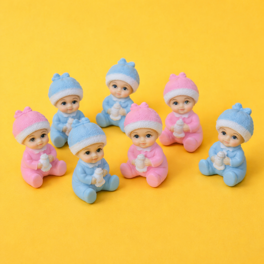 CAKE TOY STATUE  SITTING CUTE BOY OR  GIRL 1 PC (GIRL OR  BOY ONLY 1)