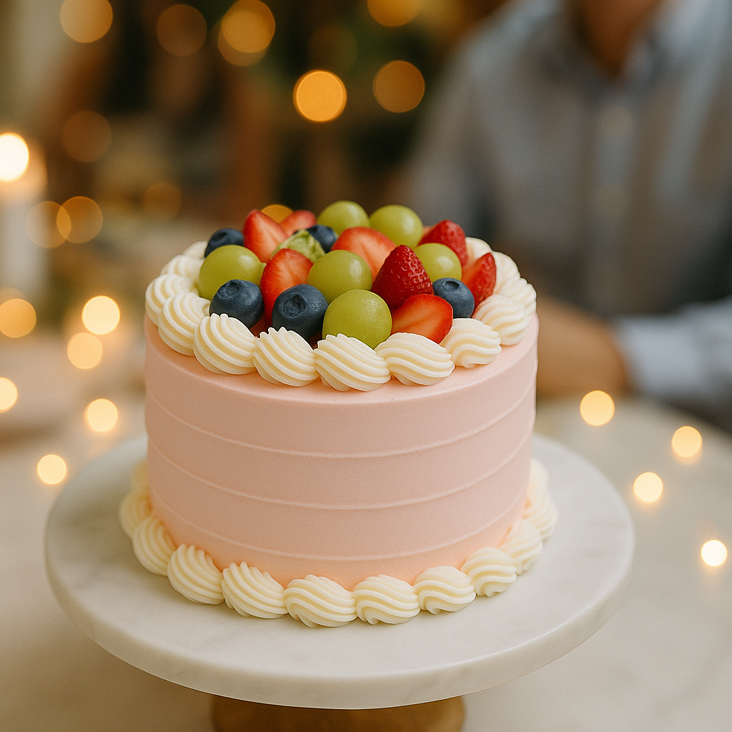 Pink Frosted  Fruit Crown (25490)