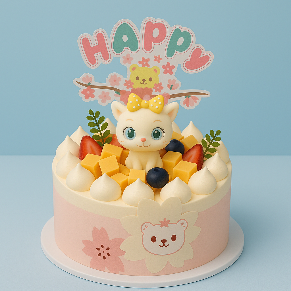 Yellow Bow Kitty Happy Celebration (25043)