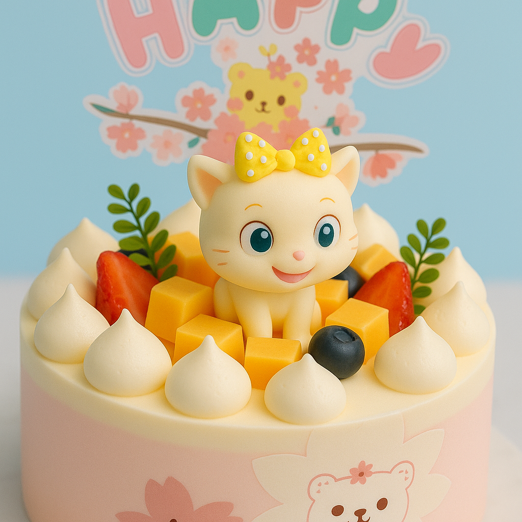 Yellow Bow Kitty Happy Celebration (25043)