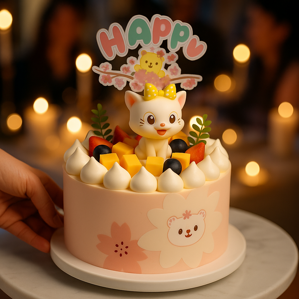 Yellow Bow Kitty Happy Celebration (25043)