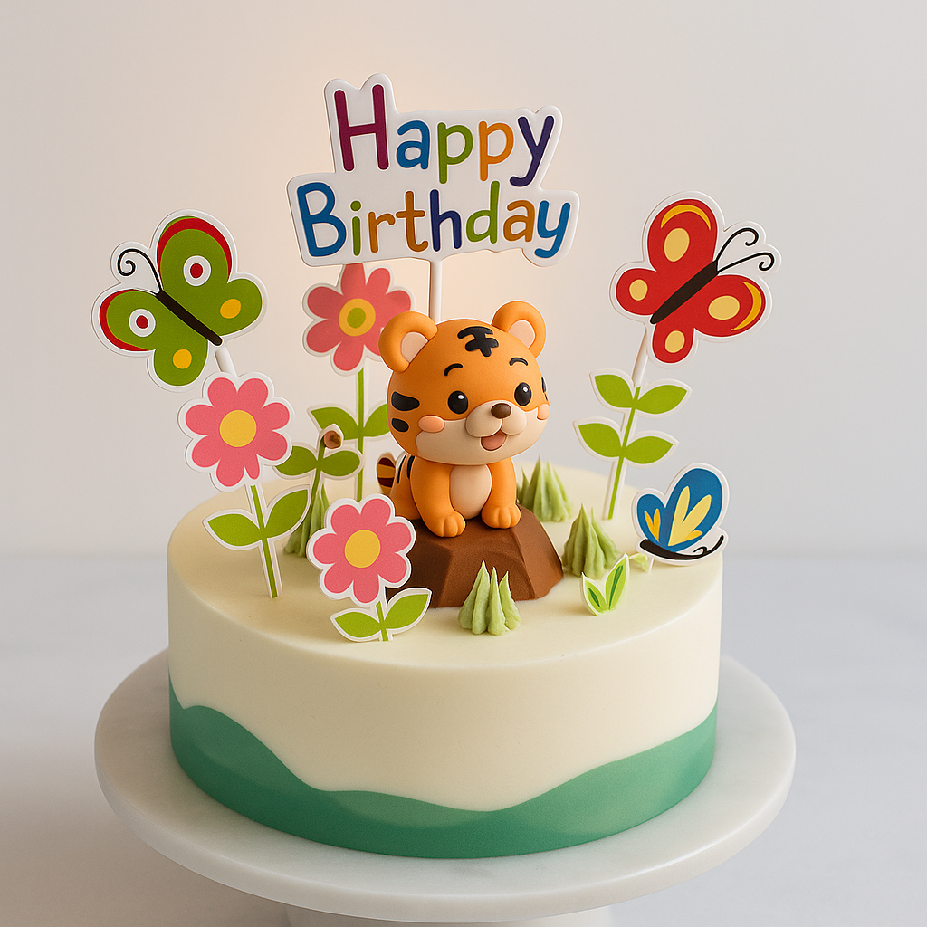 Cute Jungle Tiger Birthday (25244)