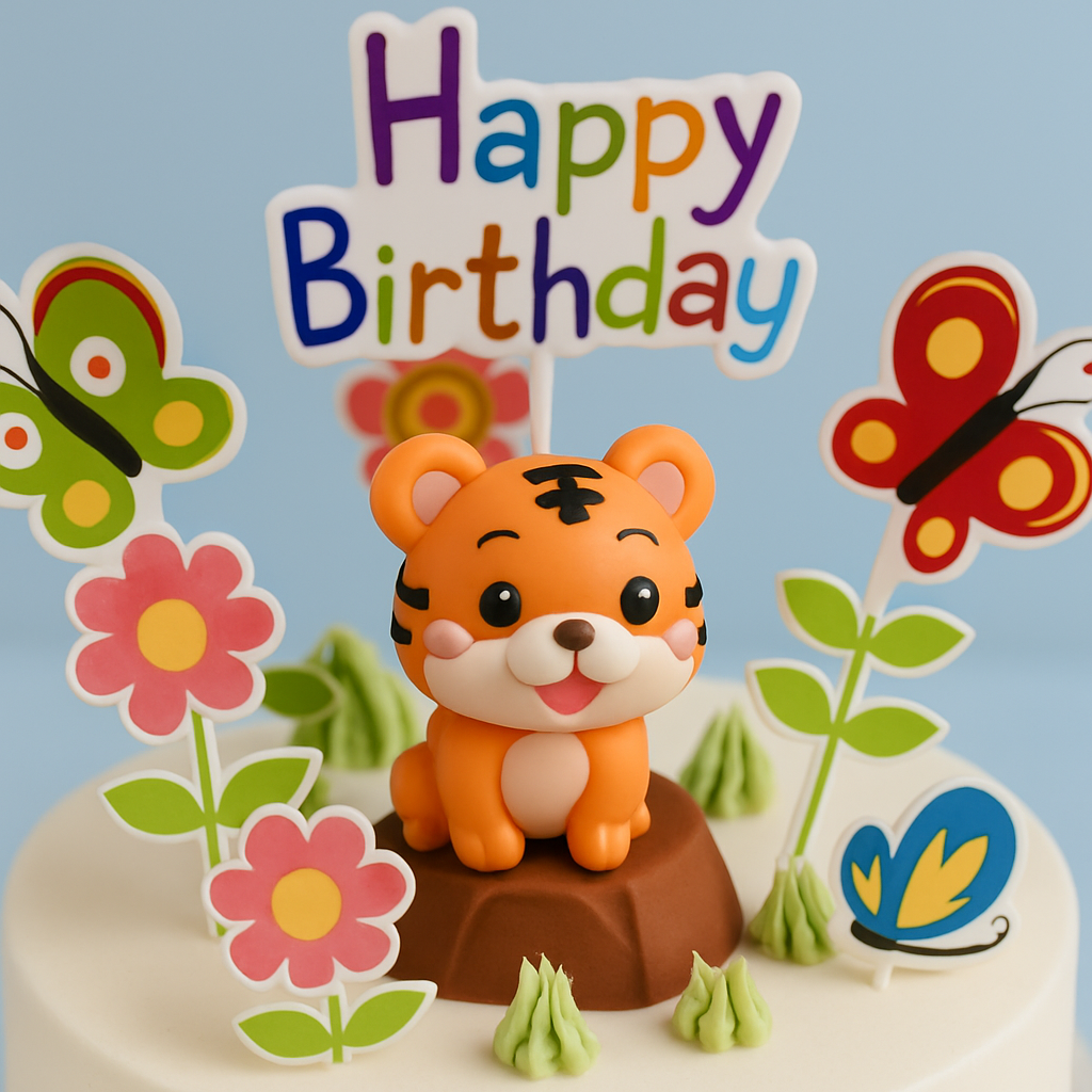Cute Jungle Tiger Birthday (25244)