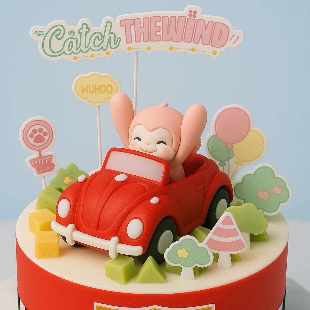 Catch The Wind – Red Car Monkey (25208)