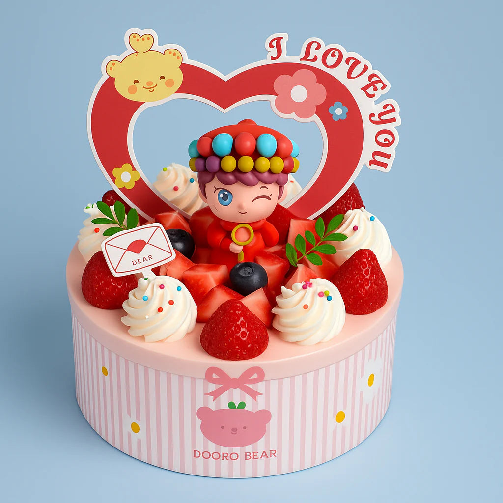 I LOVE YOU  STRAWBERRY  HEART