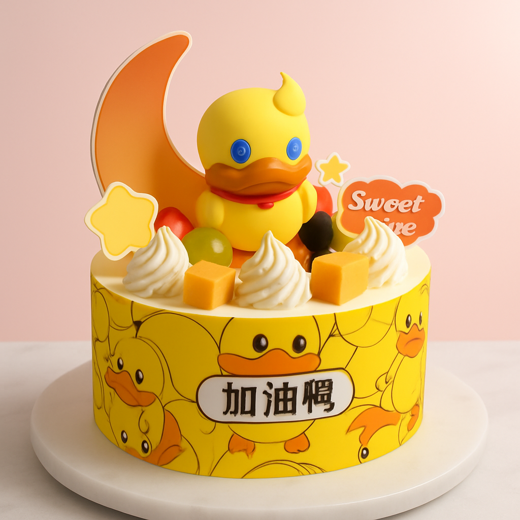 Cute Yellow Duck Sweet Love (25289)