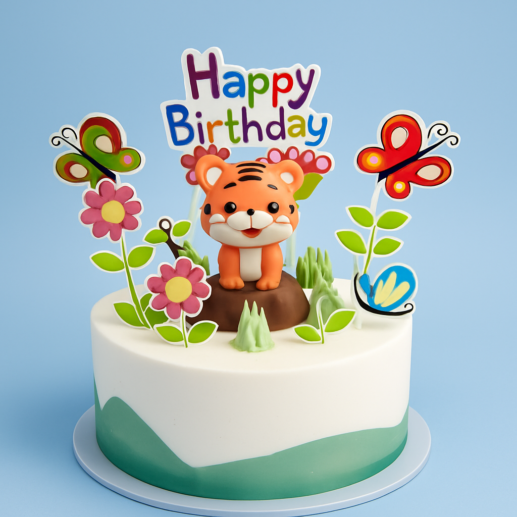 Cute Jungle Tiger Birthday (25244)