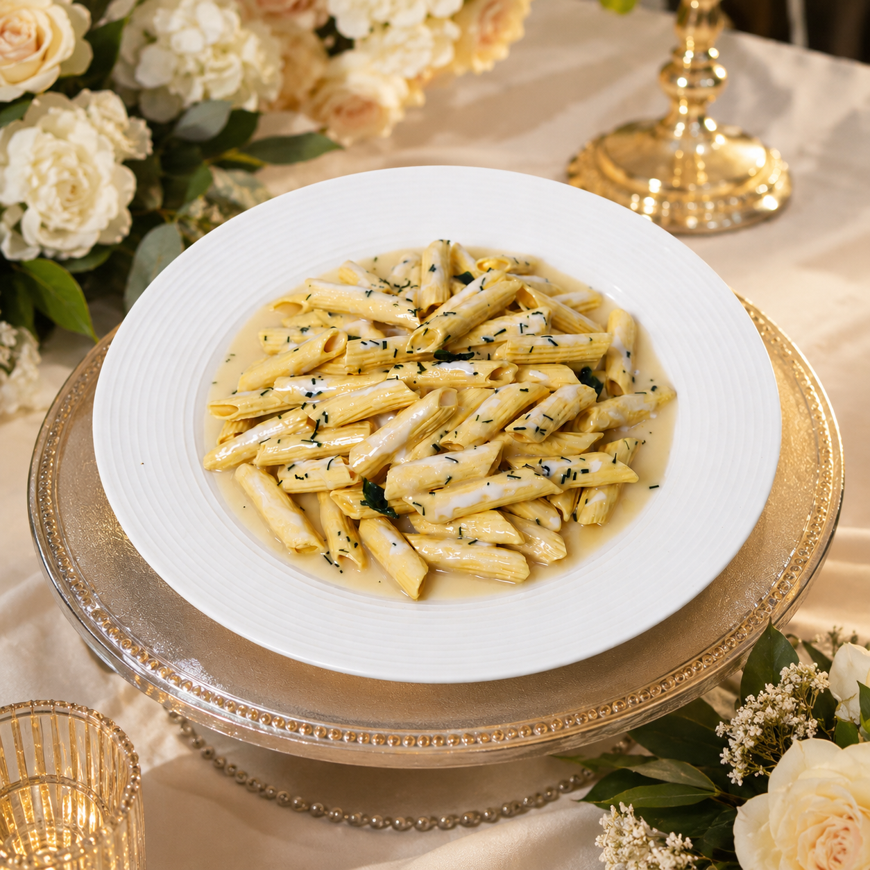 ARTIFICIAL FOOD DUMMY WHITE SAUCE PASTA (1 PC) 13595 2074-1