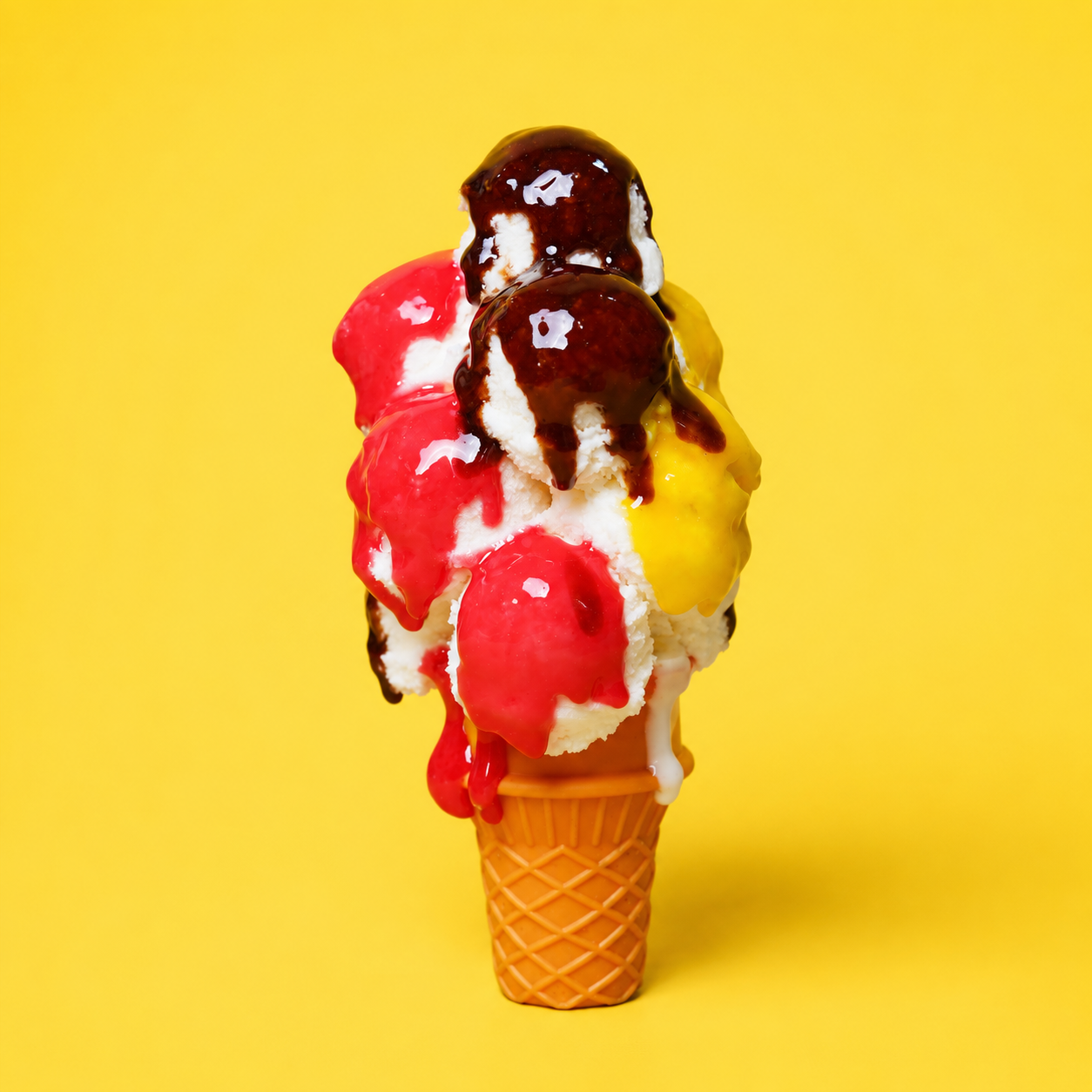 ARTIFICIAL FOOD DUMMY SCOOP ICE CREAM CONE (1 PC) 13600 2074-6