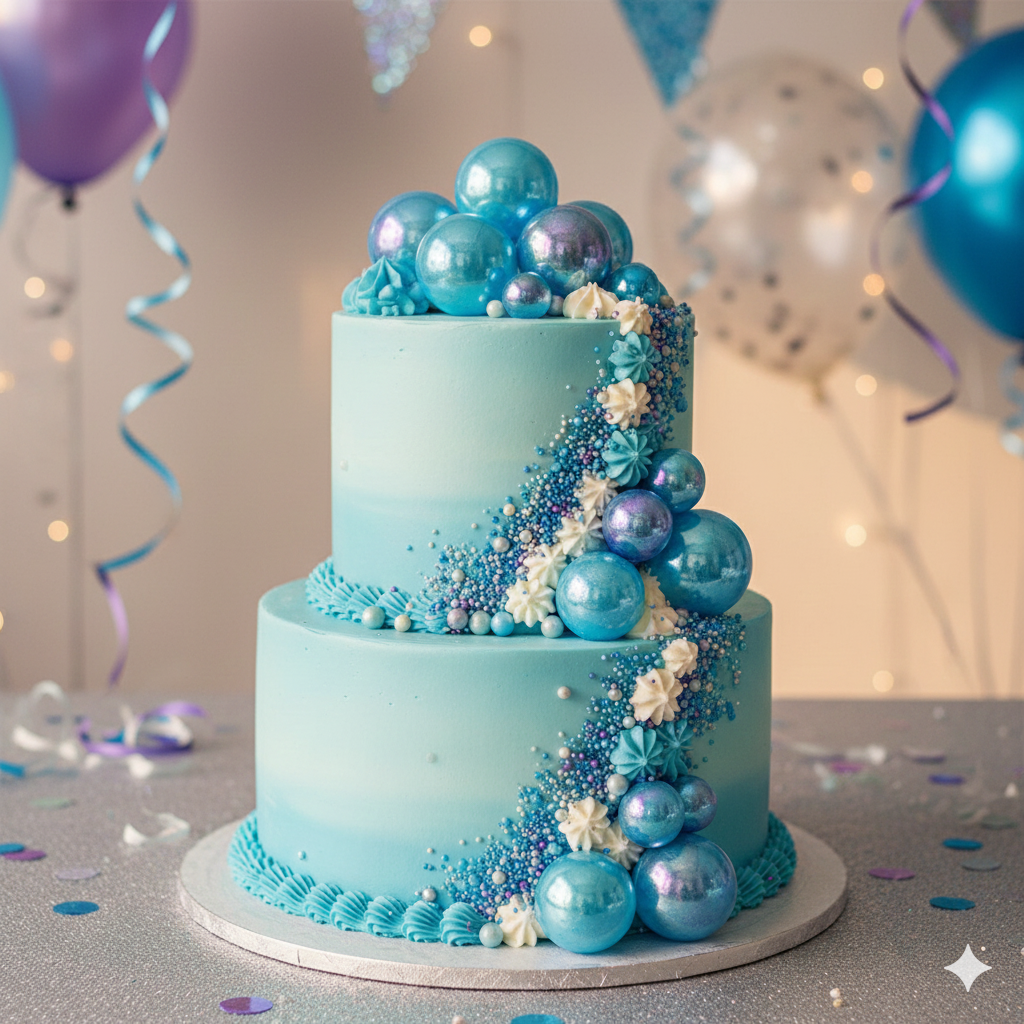 CAKE DECORATION  OR FAUX BALL  CRYSTAL BLUE  COLOR (12 PCS OF  SAME COLOR IN  PACKET)