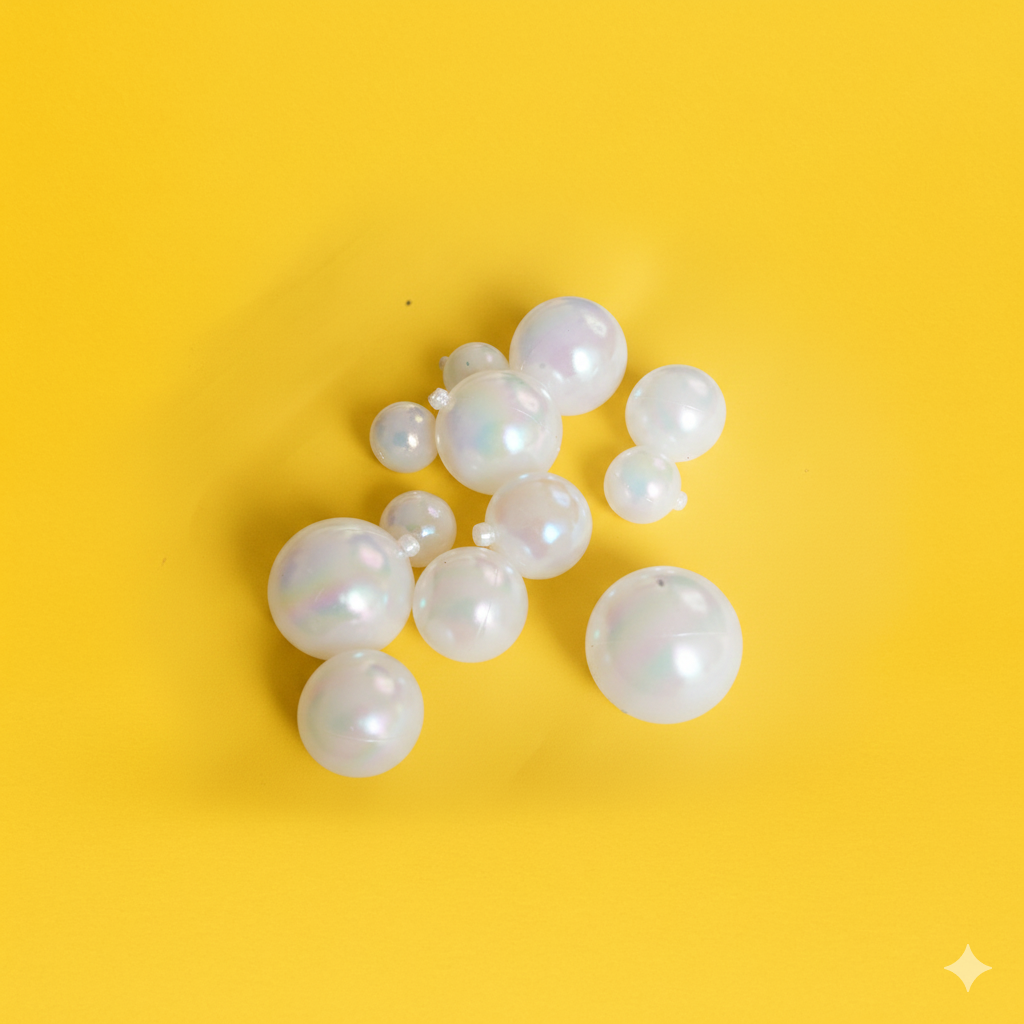 CAKE DECORATION  OR FAUX BALL  CRYSTAL WHITE  COLOR (12 PCS OF  SAME COLOR IN  PACKET)