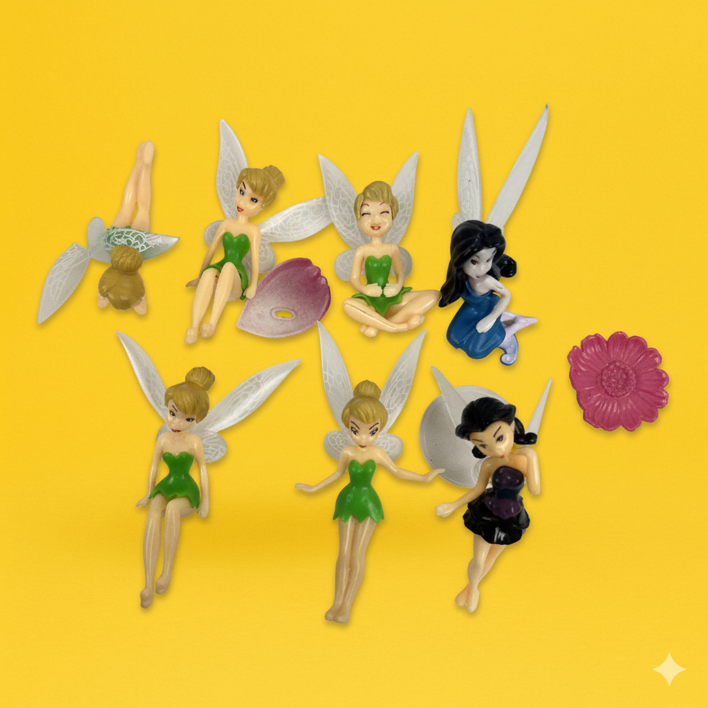 CAKE TOY  TINKERBELL FAIRY  TALE SET OF 6 PCS