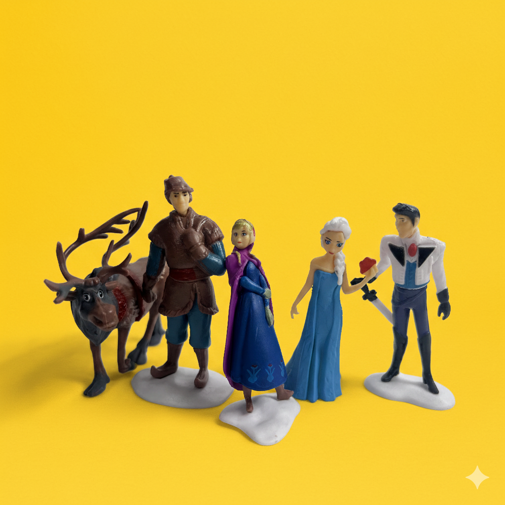 CAKE TOY DISNEY  FROZEN SET OF 6  PCS