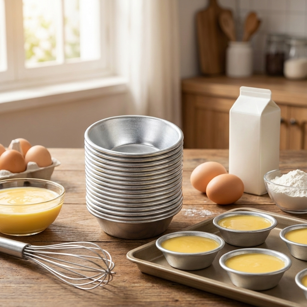 STAINLESS STEEL  ROUND SHAP[E  MUFFIN MOULD 8*3. 5 CM (1 PC)