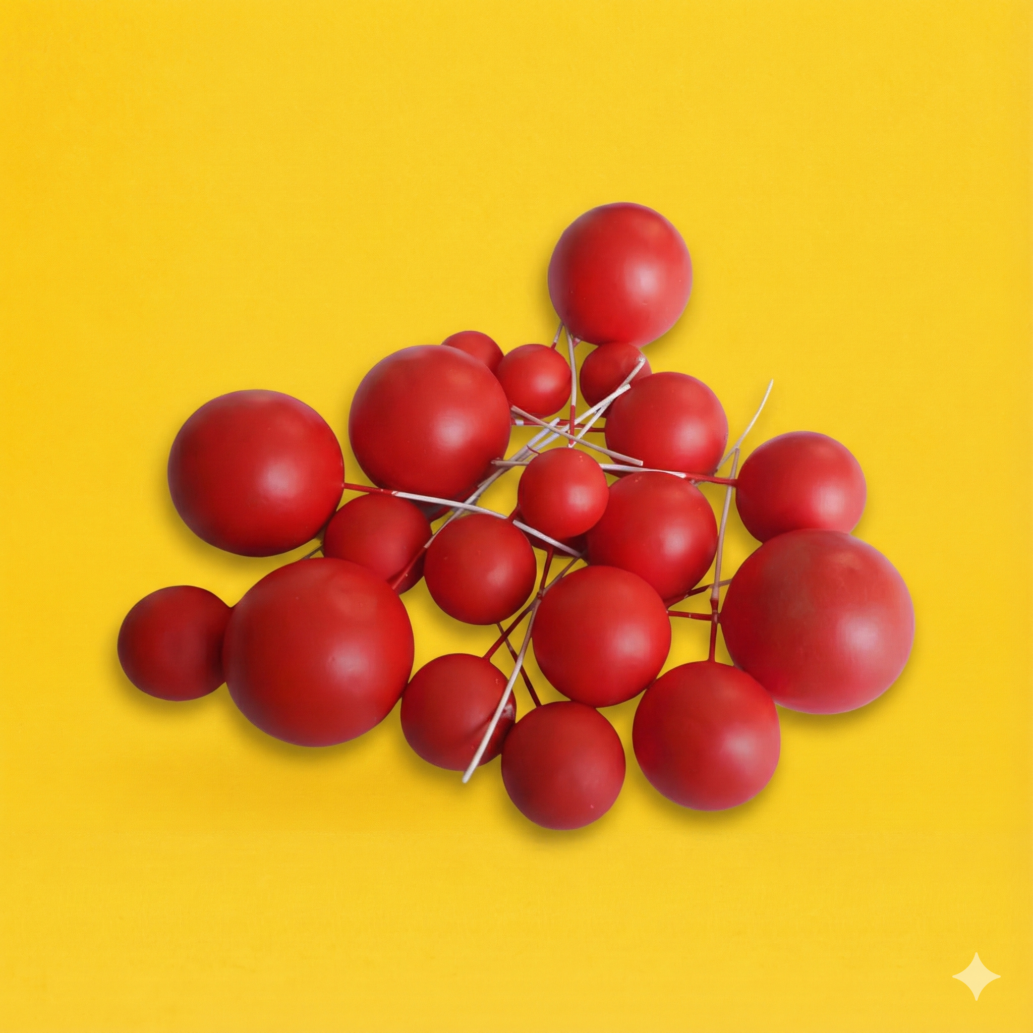 CAKE DECORATION  OR FAUX BALL  PREMIUM RED  (PACKET OF 20 PCS)