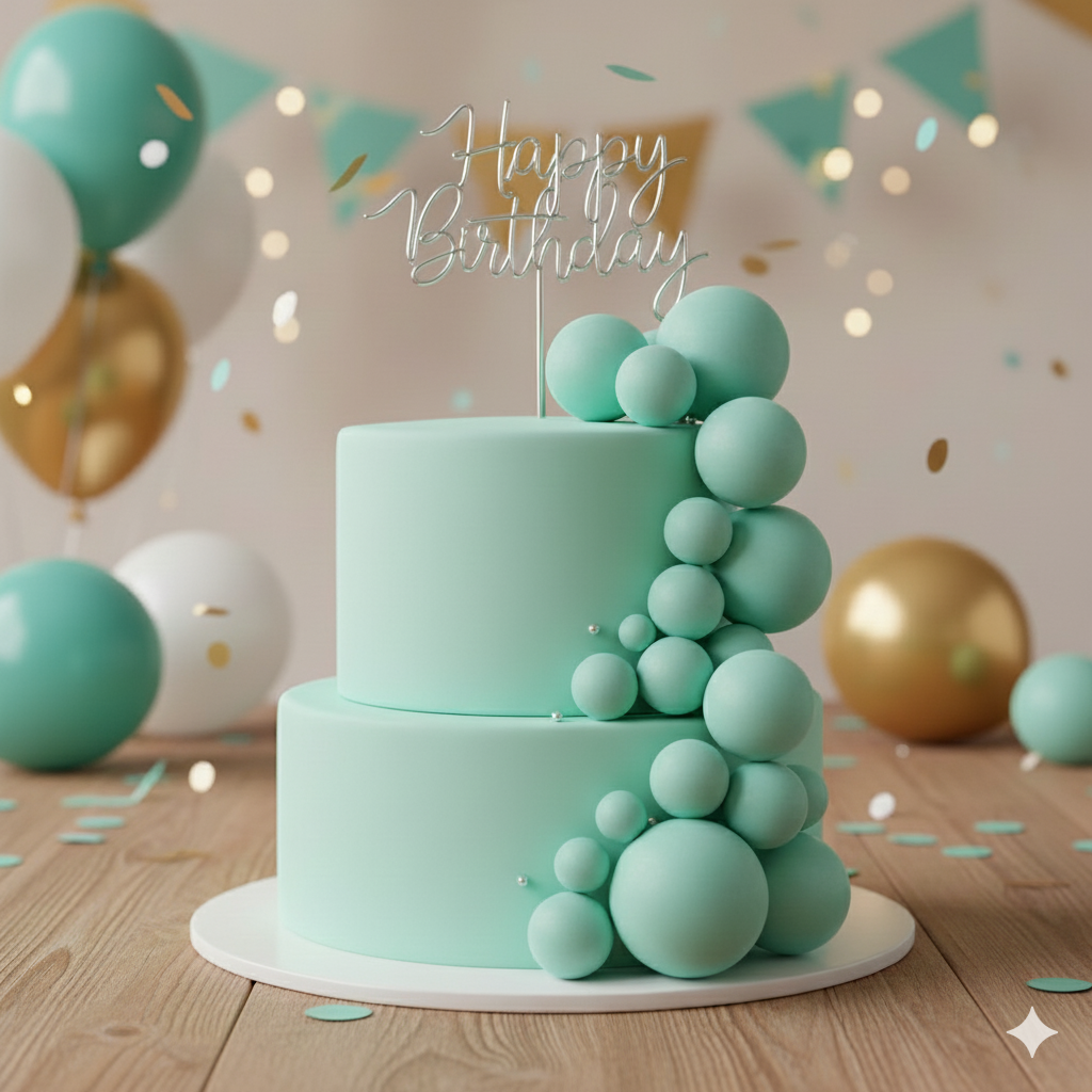 CAKE DECORATION  OR FAUX BALL  PREMIUM GREEN  (PACKET OF 20 PCS)