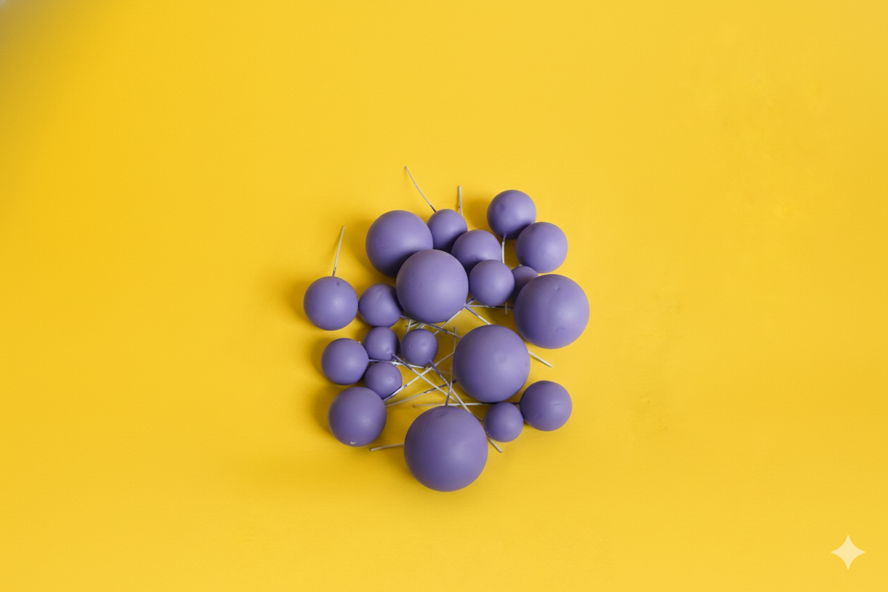 CAKE DECORATION  OR FAUX BALL  PREMIUM DARK  PURPLE (PACKET  OF 20 PCS)