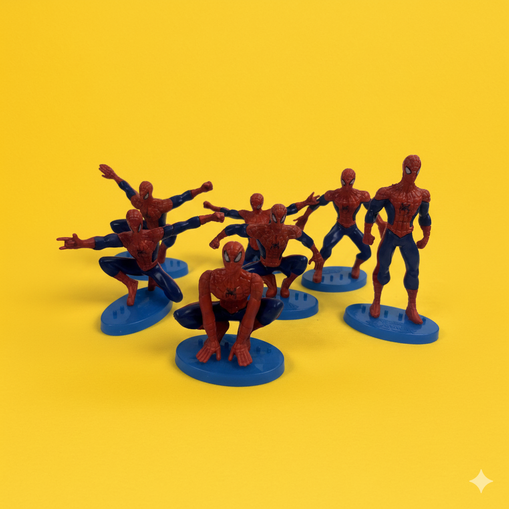 CAKE TOY  SPIDERMAN SET OF  7 PCS