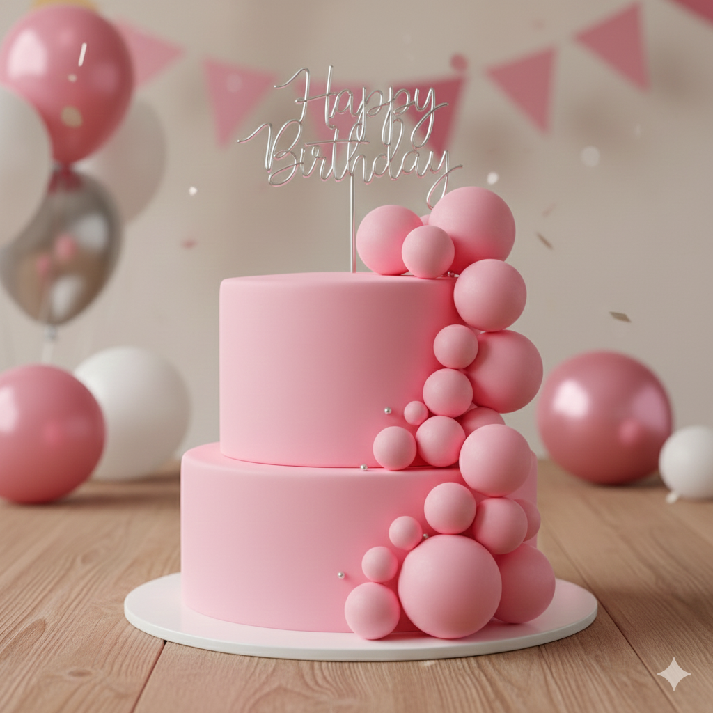 CAKE DECORATION  OR FAUX BALL  PREMIUM DARK  PINK (PACKET OF 20  PCS)