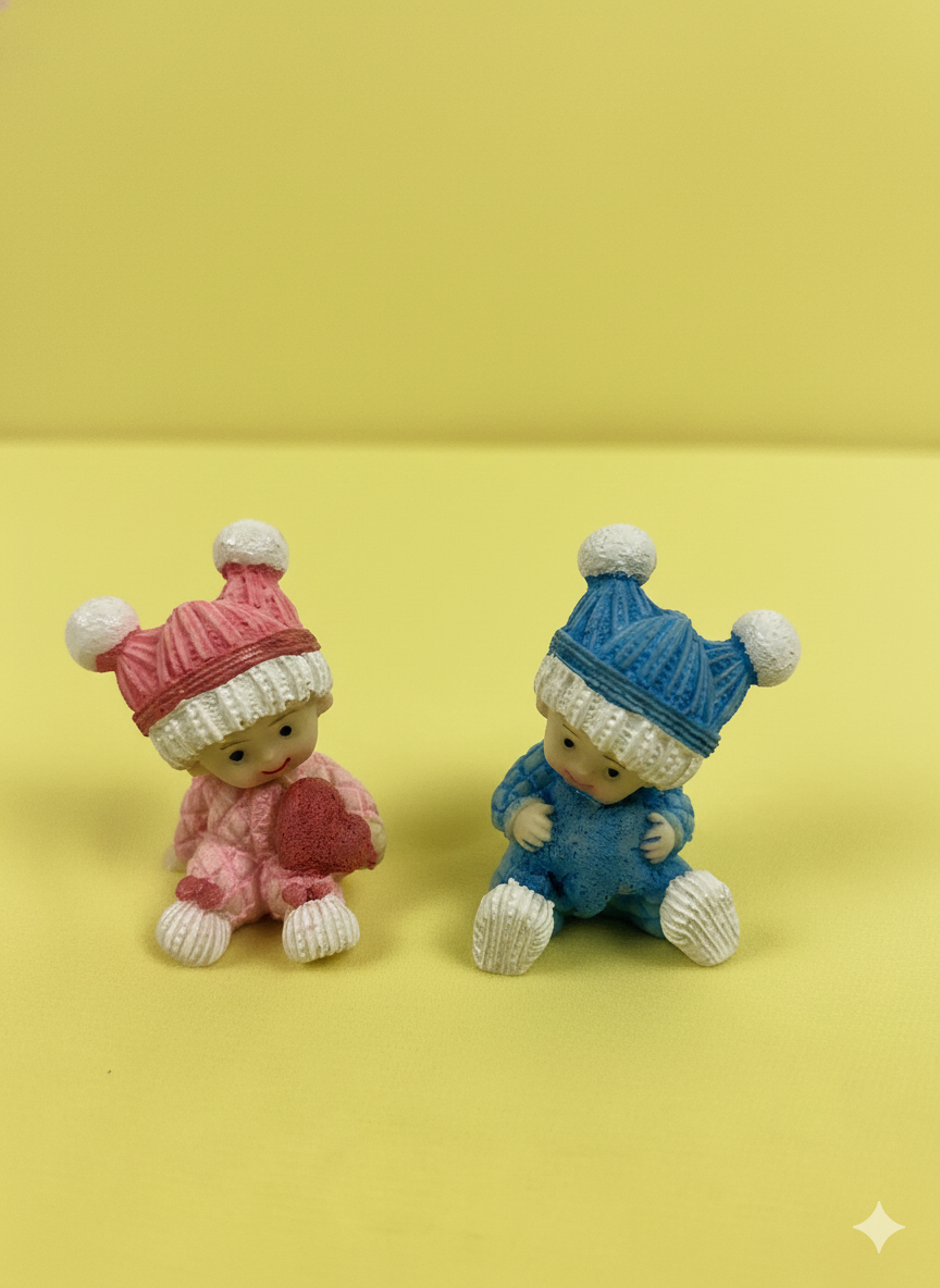 CAKE TOY STATUE  CUTE NEW BORN BOY  OR GIRL 1 PC (GIRL OR  BOY ONLY 1)