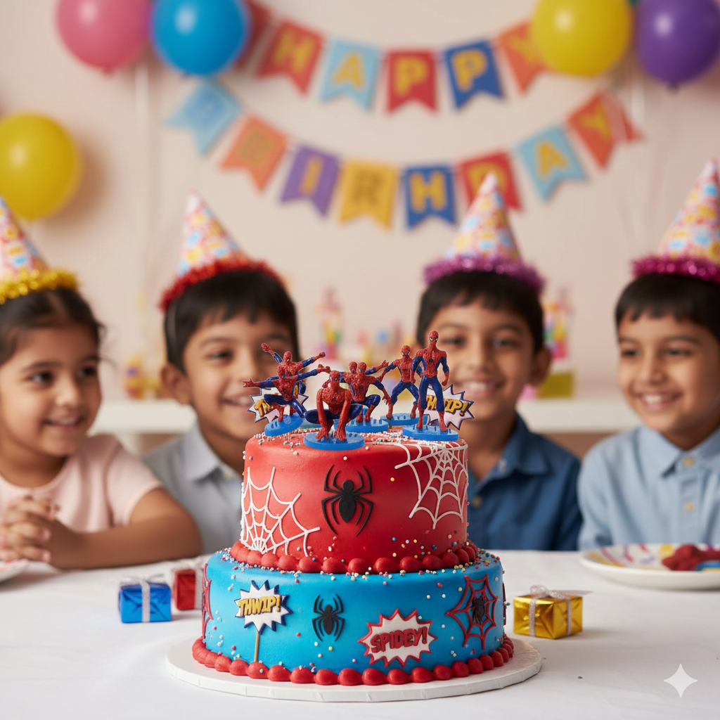 CAKE TOY  SPIDERMAN SET OF  7 PCS