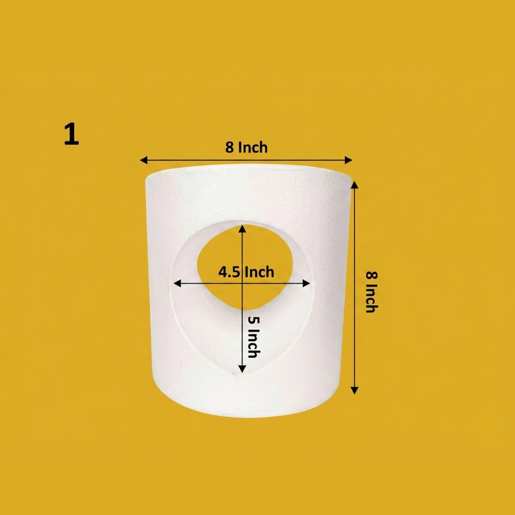 Round Side Centre Hole (8"x8", 4.5"x5" Set of 1 PCS)
