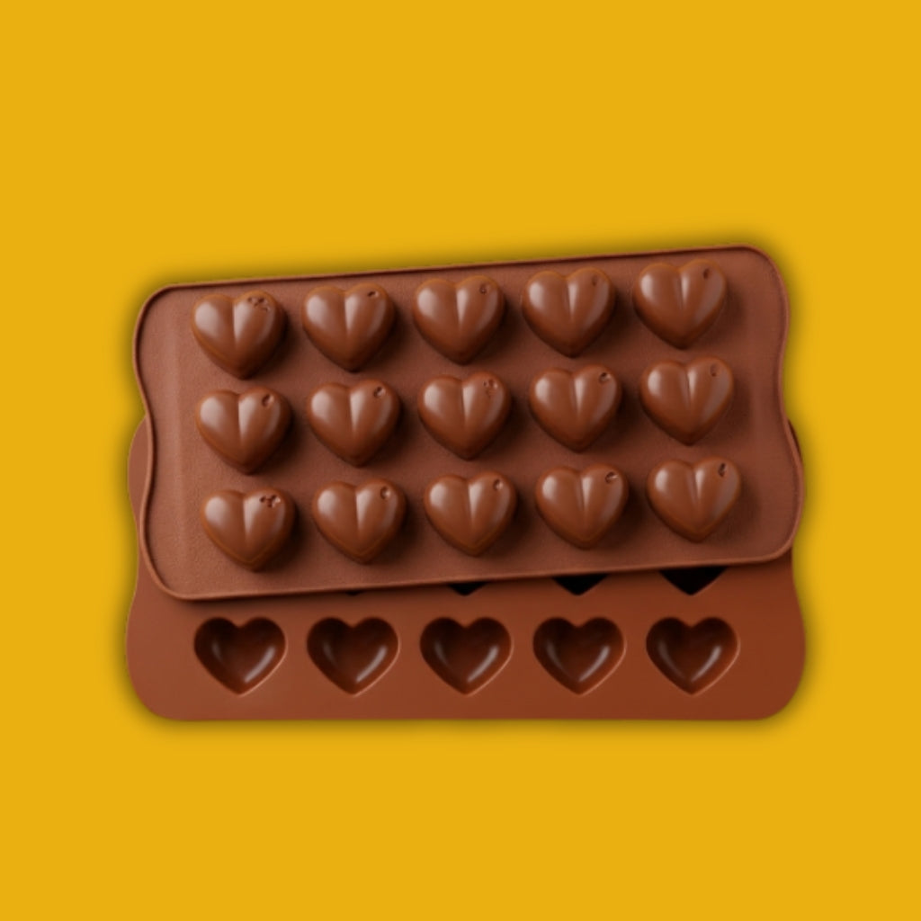 Heart-15 Shaped Chocolate Mould (Set of 3 PCS)