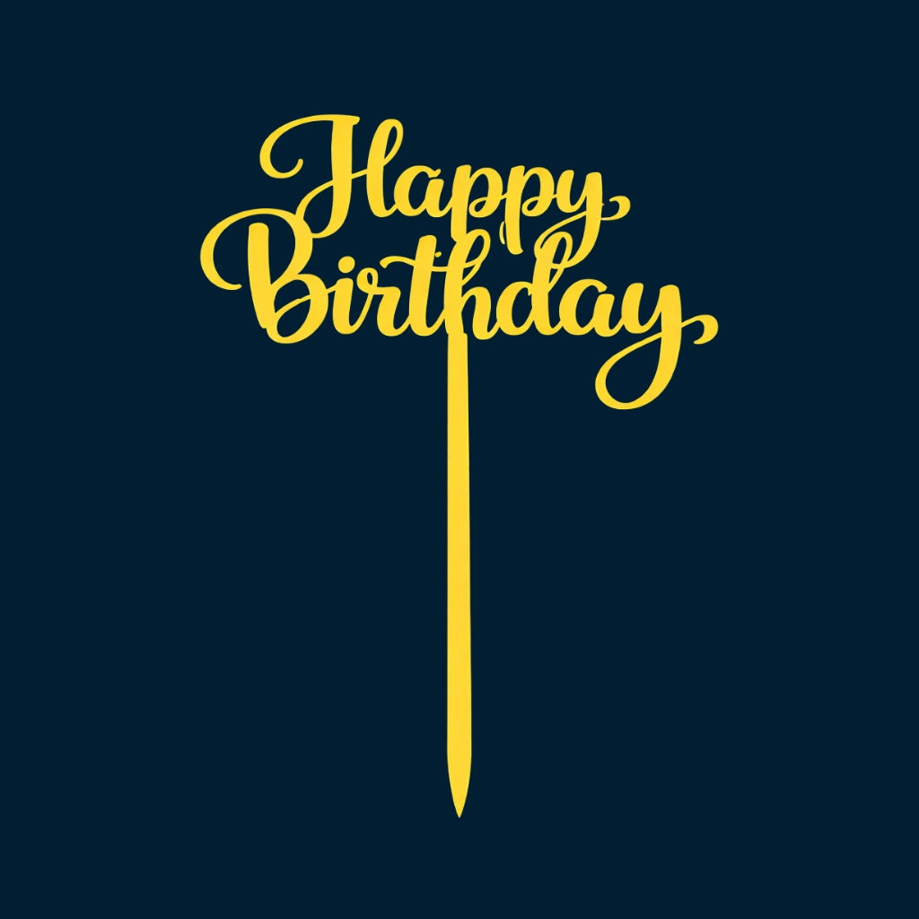 Happy Birthday Cake Topper H62 (Set of 10 PCS)