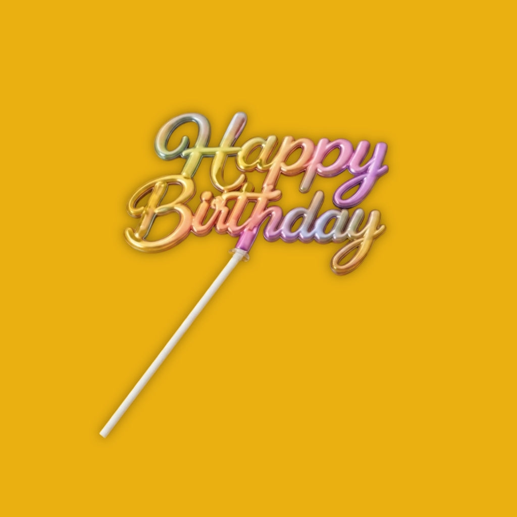 Color Happy Birthday Cake Topper (SET of 5 PCS)
