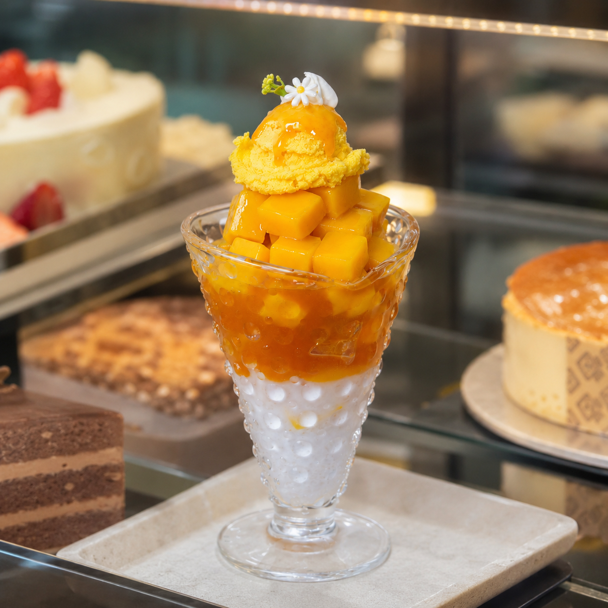 ARTIFICIAL FOOD DUMMY VANILLA ICE CREAM WITH MANGO CHUNKS (1 PC) 13601 2074-7