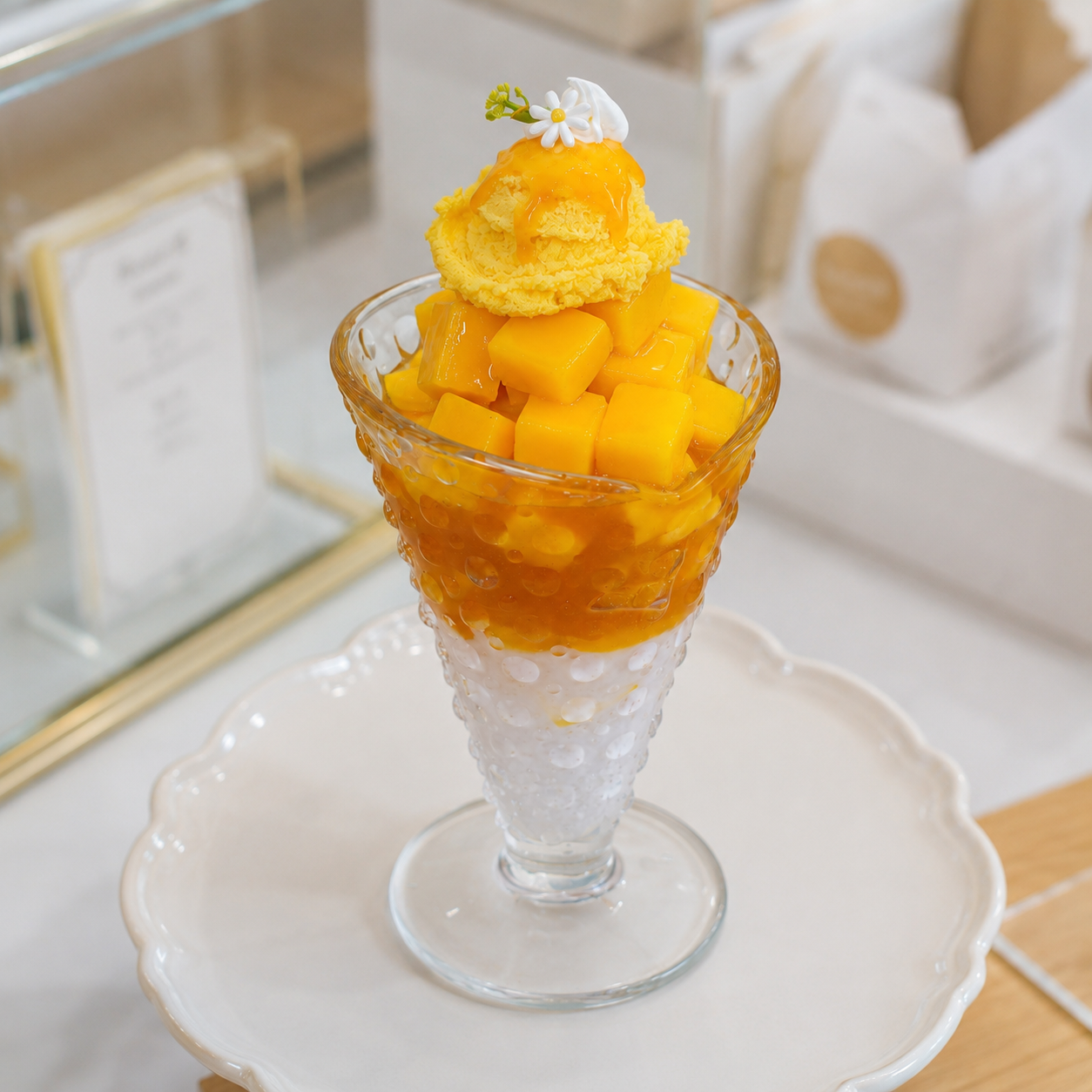 ARTIFICIAL FOOD DUMMY VANILLA ICE CREAM WITH MANGO CHUNKS (1 PC) 13601 2074-7