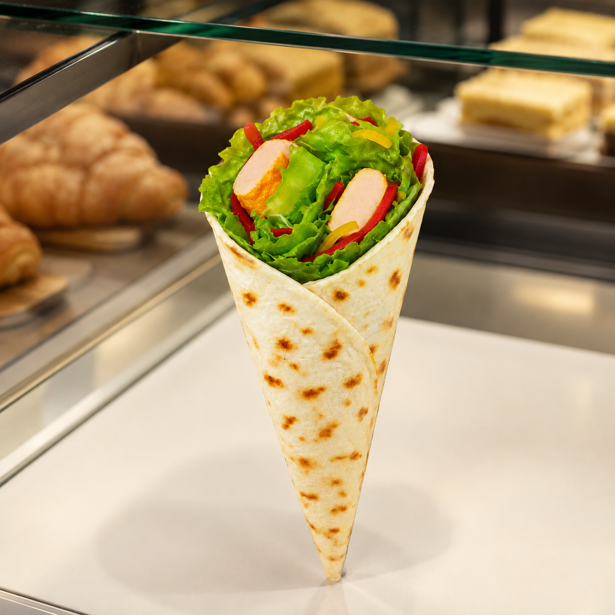 ARTIFICIAL FOOD DUMMY WRAP ROLL CONE SHAPE (1 PC) 13597 2074-3