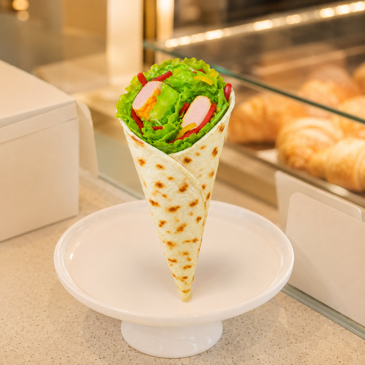 ARTIFICIAL FOOD DUMMY WRAP ROLL CONE SHAPE (1 PC) 13597 2074-3