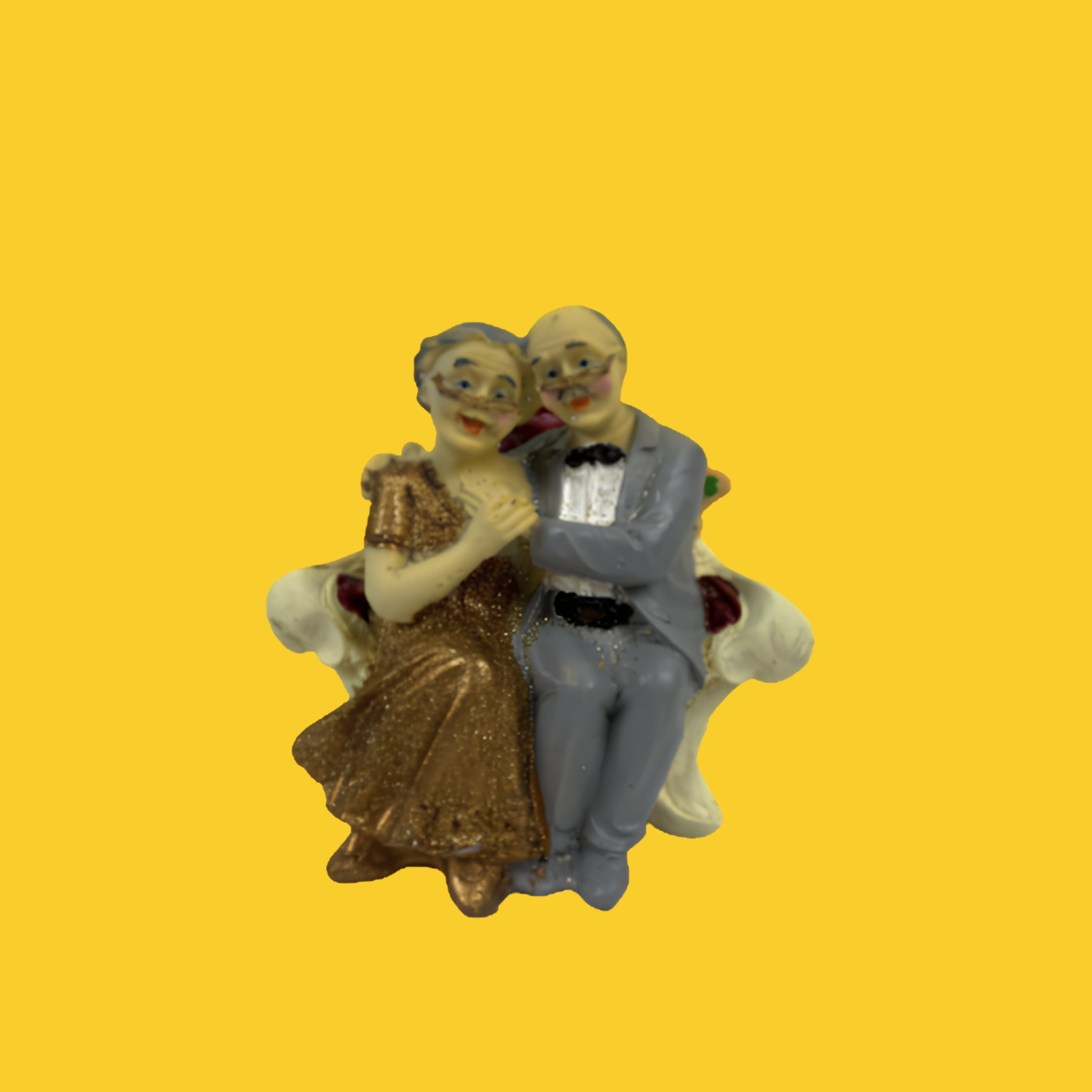 CAKE TOY STATUE  EVER GREEN COUPLE  50 TH WEDDING  ANNIVERSARY 1 PC 13228