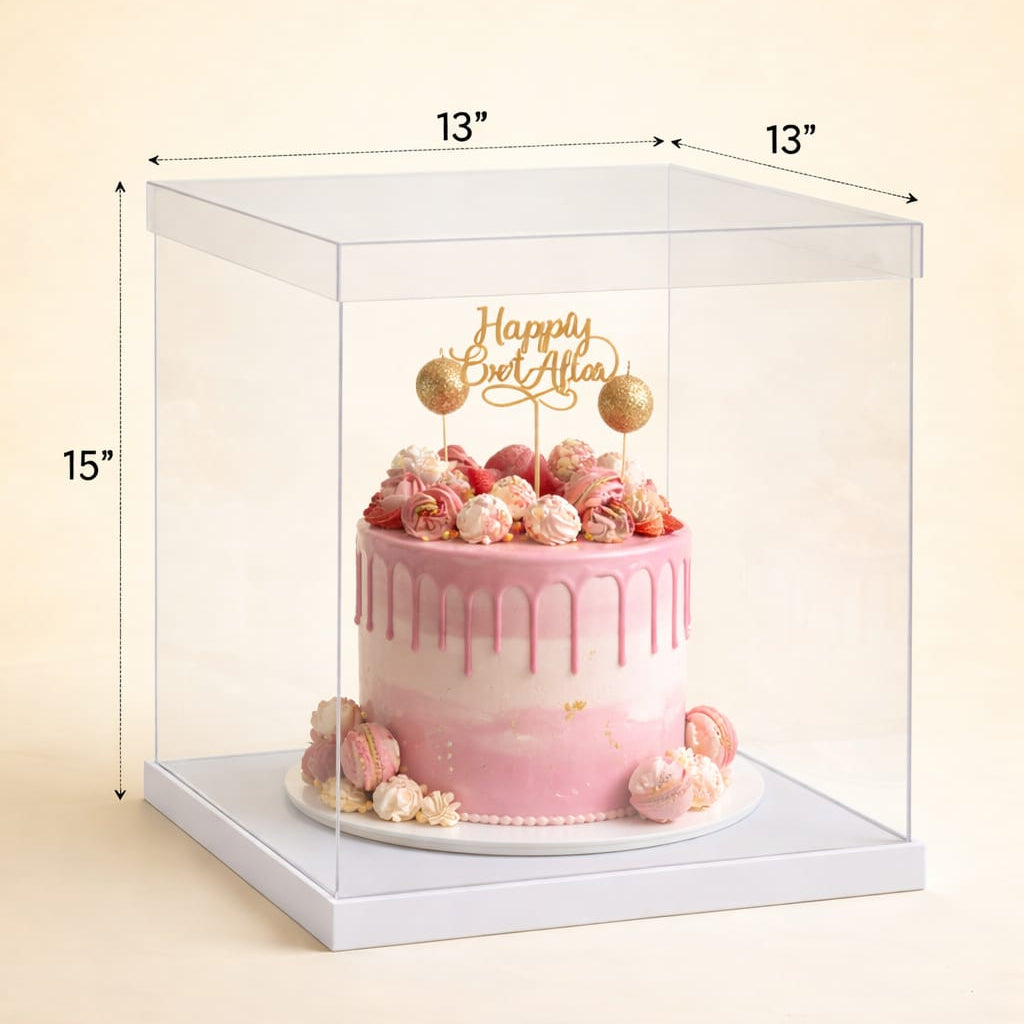 Transparent Cake Box (13x13x15" Set of 3 PCS)